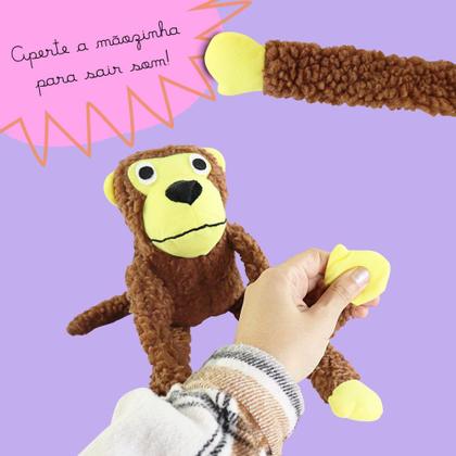 Imagem de Brinquedo para Pet Macaco Mordedor com Som 37 cm