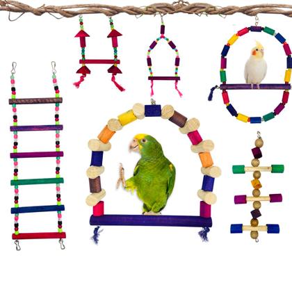 Imagem de Brinquedo Parquinho Calopsita Papagaio Periquito Agaponis Brinquedos AntiStress Para Passaros