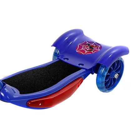 Imagem de Brinquedo Patinete Infantil Homem Aranha 3 Rodas Com Luz.