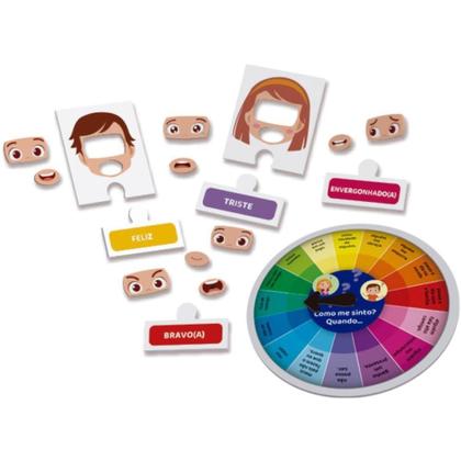 Imagem de Brinquedo Pedagogico ACHE e Encaixe Como ME Sinto - Pais e Filhos