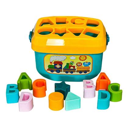 Imagem de Brinquedo Pedagógico Balde Encaixa Bloco Baby Tudo Bebê Etitoys BQ-5025