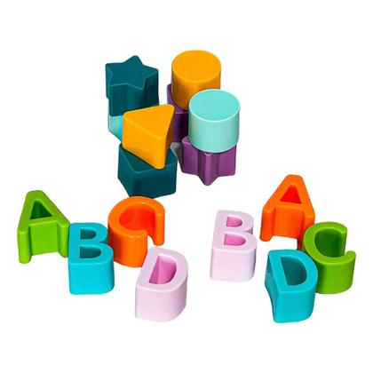 Imagem de Brinquedo Pedagógico Balde Encaixa Bloco Baby Tudo Bebê Etitoys BQ-5025