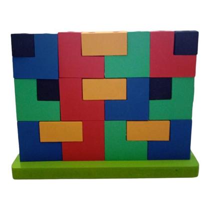 Imagem de Brinquedo Pedagógico Educativo Em Madeira Tetris