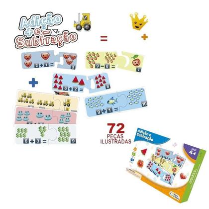 Imagem de Brinquedo Pedagógico Jogo Educativo Adição E Subtração