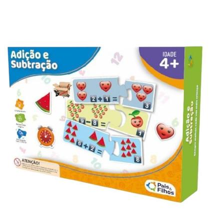 Imagem de Brinquedo Pedagógico Jogo Educativo Adição E Subtração
