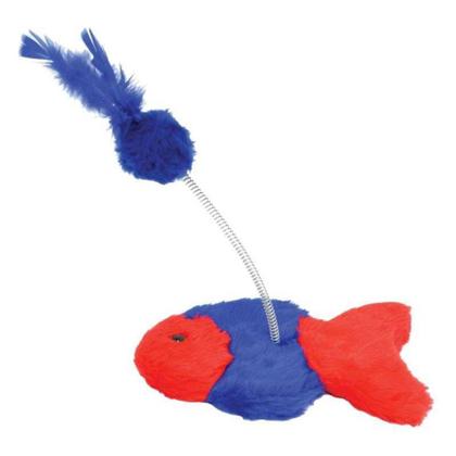 Imagem de Brinquedo Peixinho para Gato - Azul com Vermelho - São pet