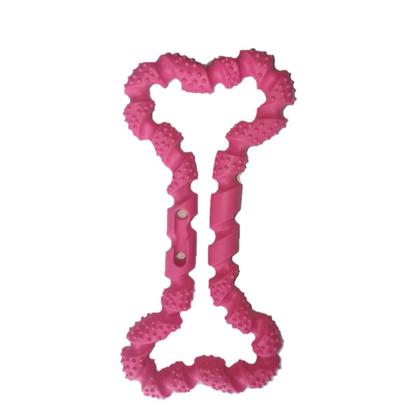 Imagem de Brinquedo Pet Cães Ossinho Borracha com Bolinhas Maleável