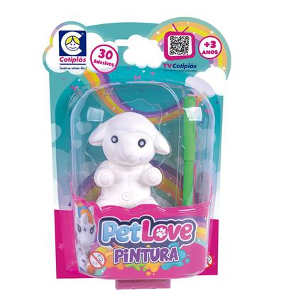 Imagem de Brinquedo Pet Love Pintura Bonecos De Colorir Conjunto Adesivos E Canetas Coloridas - Cotiplás