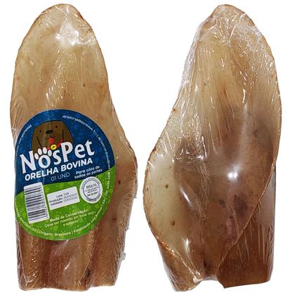 Imagem de Brinquedo Petisco Mordedor Natural Para Cães Orelha Bovina Nospet 30un