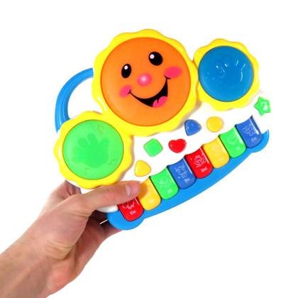 Imagem de Brinquedo Piano Musical Infantil Teclado Eletrônico Criança Drum