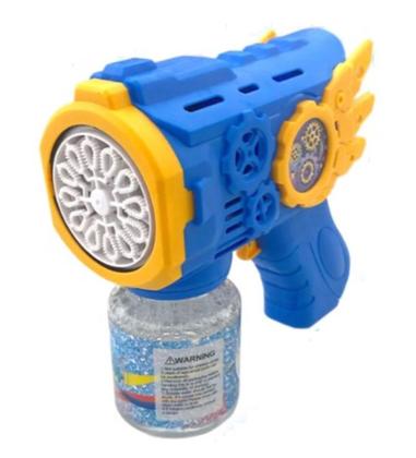 Imagem de Brinquedo Pistola Lança Bolhas de Sabão Automática com Luzes Infantil Azul Alado