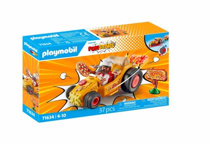 Imagem de Brinquedo Playmobil Funstars Racing Pizza com Pizza Racer 37 unidades