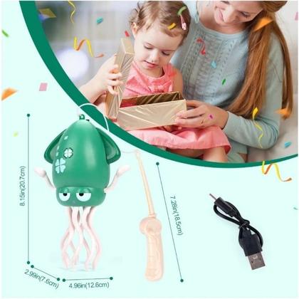 Imagem de Brinquedo Polvo Dançante com Luz Som Sensor de Movimento Diversão Sensorial Habilidade Motora
