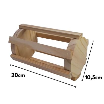 Imagem de Brinquedo Porta Feno Madeira Kit Com 2 Unidades Para Coelhos e Roedores Grande Oferta!