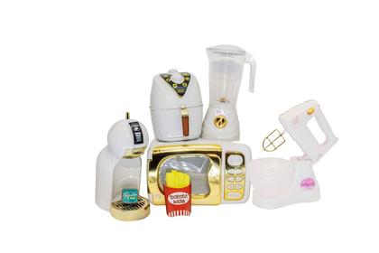 Imagem de Brinquedo Princesa Cozinha Eletro Fogão Roupa Louça 17pç