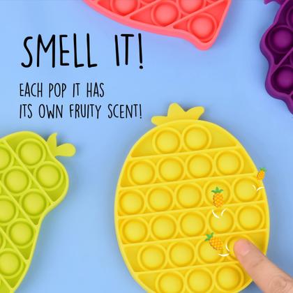 Imagem de Brinquedo Push Pop Monkey Bubble Fidget, pacote com 4 pacotes com aroma de frutas