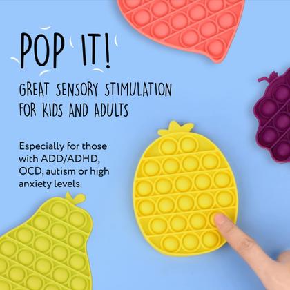 Imagem de Brinquedo Push Pop Monkey Bubble Fidget, pacote com 4 pacotes com aroma de frutas