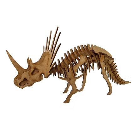 Imagem de Brinquedo Quebra Cabeça 3D Dinossauro Styracossauro Mdf