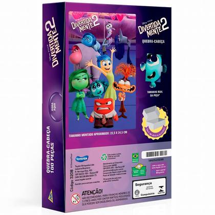 Imagem de Brinquedo Quebra-Cabeça Puzzle Divertidamente 2 100 Peças Infantil Original - Toyster