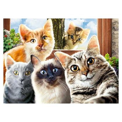 Imagem de Brinquedo quebra cabeca selfie cats p500 grow