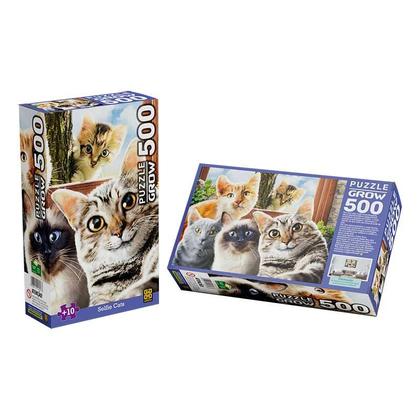 Imagem de Brinquedo quebra cabeca selfie cats p500 grow