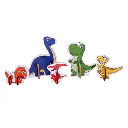 Imagem de Brinquedo Quebra Cabeça Tridimensional Playset Ilha Dos Fofossauros com 30 peças Xalingo 5446.5