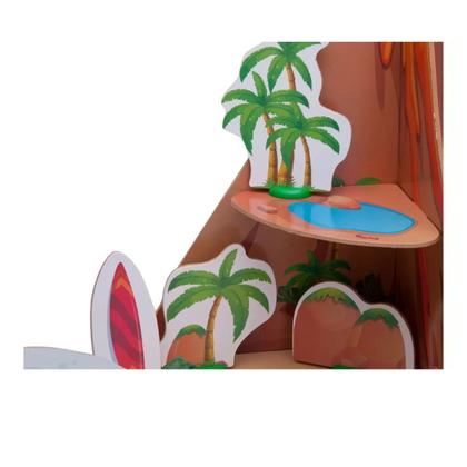Imagem de Brinquedo Quebra Cabeça Tridimensional Playset Ilha Dos Fofossauros com 30 peças Xalingo 5446.5