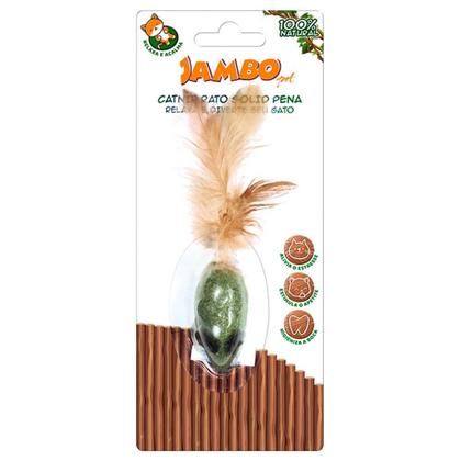 Imagem de Brinquedo Ratinho de Catnip com Pena para Gatos - Tam. Único