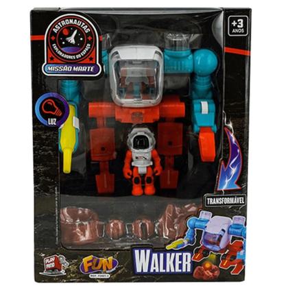 Imagem de Brinquedo Robô espacial Astronauta Missão Marte Walker C/ Luz F0081-3 - Fun