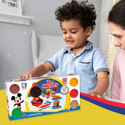 Imagem de Brinquedo Sanduicheira Cojunto Massinha Modelar Mickey Mouse