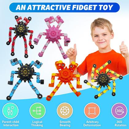 Brinquedo sensorial engraçado transformável Fidget Spinners YIZER, 9 unidades Imagem de Brinquedo sensorial engraçado transformável Fidget Spinners YIZER, 9 unidades