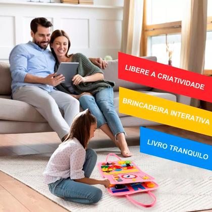 Imagem de Brinquedo Sensorial Infantil Educativos Atividades Pré-escolares Aprender Habilidades Motoras Finas Montessori Kit Completo