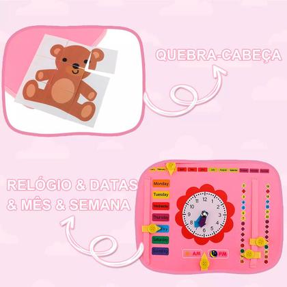 Imagem de Brinquedo Sensorial Infantil Educativos Atividades Pré-escolares Aprender Habilidades Motoras Finas Montessori Kit Completo