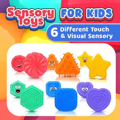 Imagem de Brinquedo sensorial LESONG para crianças pequenas com formas de textura