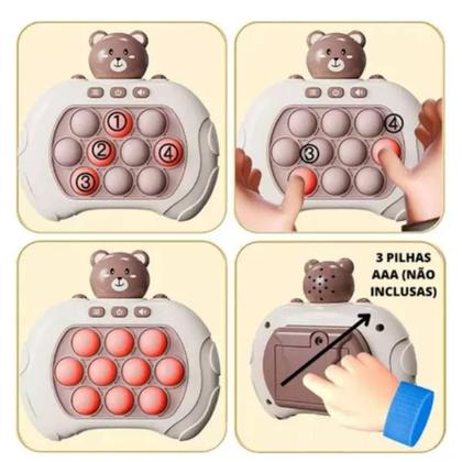 Imagem de Brinquedo Sensorial Pop It Mini Gamer Fidget Toy Urso