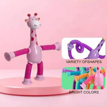 Imagem de Brinquedo Sensorial Popit Girafa Telescópica Estica e Puxa Montessori   - Goal Kids