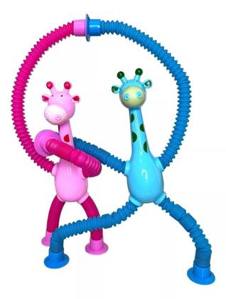 Imagem de Brinquedo Sensorial Popit Girafa Telescópica Estica e Puxa Montessori   - Goal Kids