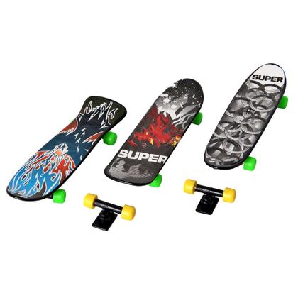 Imagem de Brinquedo Skate De Dedo Miniatura Kit Com 3 - Art Brink