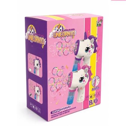Imagem de Brinquedo Soltar Bolhas de Sabão Elétrico Infantil Unicórnio
