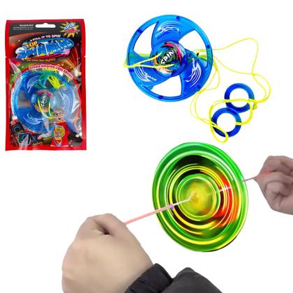 Brinquedo Spinner de corda Giro Maluco gira com luz led - Marca Imagem de Brinquedo Spinner de corda Giro Maluco gira com luz led