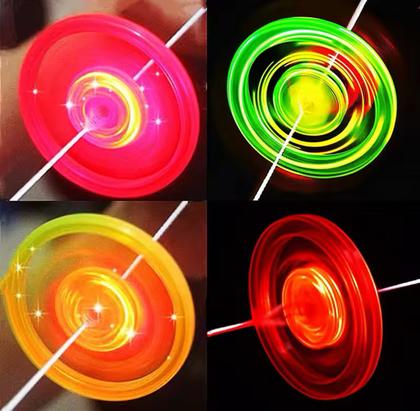 Brinquedo Spinner de corda Giro Maluco gira com luz led - Marca Imagem de Brinquedo Spinner de corda Giro Maluco gira com luz led