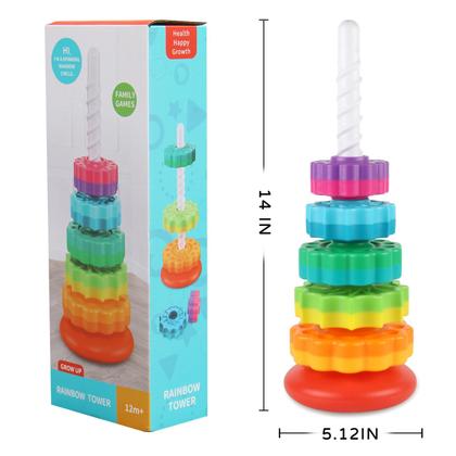 Imagem de Brinquedo Spinning Stacking GKBSJ Baby Spinner Ring Stacker 1-3 anos