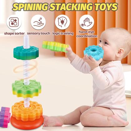 Imagem de Brinquedo Spinning Stacking GKBSJ Baby Spinner Ring Stacker 1-3 anos