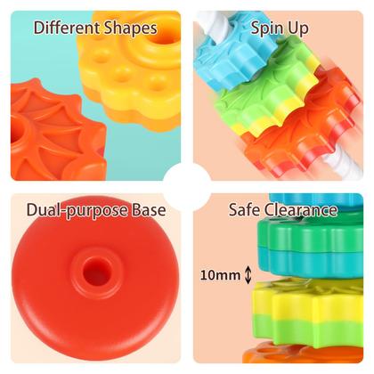 Imagem de Brinquedo Spinning Stacking GKBSJ Baby Spinner Ring Stacker 1-3 anos