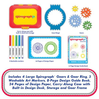 Imagem de Brinquedo Spirograph Jr. Jumbo Size Gears Classic Retro para crianças a partir de 3 anos