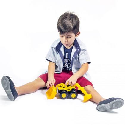 Imagem de Brinquedo Trator Collection Carregadeira Retroescavadeira - BS Toys
