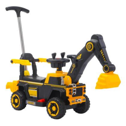 Imagem de Brinquedo Trator Retroescavadeira Elétrica Carrinho de Passeio Infantil Agro Dia das Crianças Aniversário Menino Menina