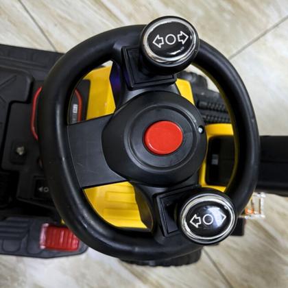 Imagem de Brinquedo Trator Retroescavadeira Elétrica Carrinho de Passeio Infantil Agro Dia das Crianças Aniversário Menino Menina