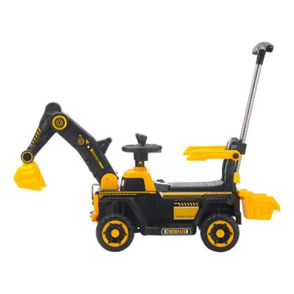 Imagem de Brinquedo Trator Retroescavadeira Elétrica Carrinho de Passeio Infantil Agro Dia das Crianças Aniversário Menino Menina