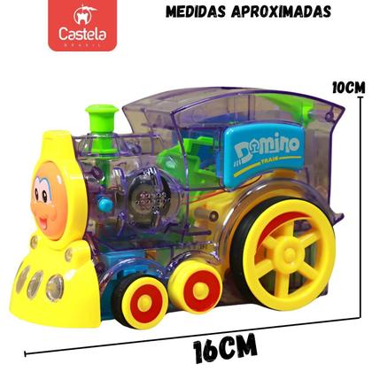 Imagem de Brinquedo Trenzinho Dominó Movimento Som Luz - Castela
